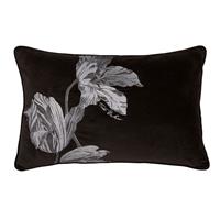 Ted Baker Tulip Embroidered Cushion, Black & White