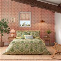 Morris & Co Hyacinth Duvet Set, King, Sage & Citrus