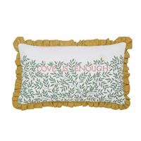 Morris & Co Love Is Enough Cushion, Evergreen & Coral