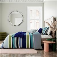 Helena Springfield Budding Brights Darcie Stripe Duvet Set, Double, Blue