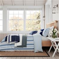 Helena Springfield Long Island Nautical Stripe Duvet Set, King, Navy