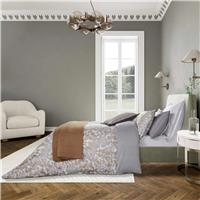 Bedeck of Belfast Zenda Duvet Set, King, Charcoal & Tan