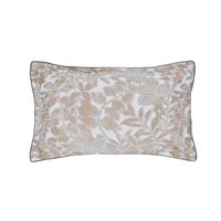 Bedeck of Belfast Zenda Standard Pillowcase Pair, Charcoal & Tan