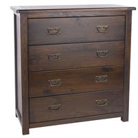 Casa Brett 4 Drawer Chest, Walnut