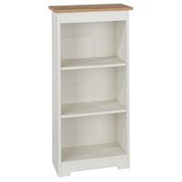 Casa Chandler Low Narrow Bookcase, White