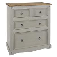 Casa Connor 2+2 Drawer Chest, Grey