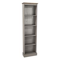 Casa Connor Tall Narrow Bookcase, Grey
