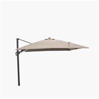 Glow T2 Square Cantilever Parasol, 3m, Taupe