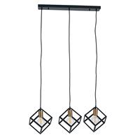 Pacific Lifestyle Alessio Three Cube Ceiling Light, Black & Gold