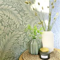 Belgravia Florence Green Wallpaper, Green