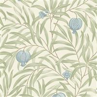 Belgravia Pomegranate Wallpaper, Blue & Green