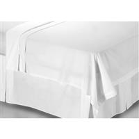 Belledorm 200 Thread Count Flat Sheet, Double, White