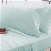 Belledorm 200 Thread Count Flat Sheet, Single, Duck Egg