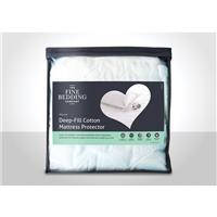 Fine Bedding Company Deep Fill Cotton Mattress Protector, Single