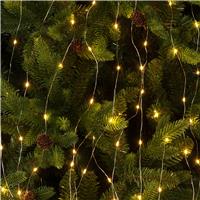 Festive LED Branch Light with Silver Wire, 250cm, Warm White