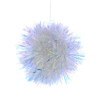 Festive Pom Pom Hanging Tree Decoration, White