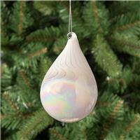Festive Pearl Teardrop Bauble