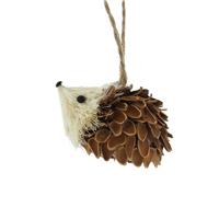 Festive Natural Hedgehog Hanging Tree Decoration