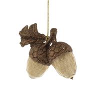 Festive Copper Acorn Hanging Tree Decoration