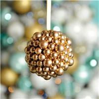 Festive Berry Cluster Bauble, Gold