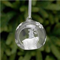 Festive Polar Bear Open Bauble