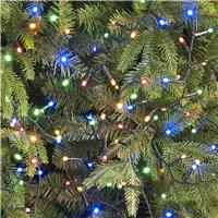 Festive 200 Battery Operated Glow Worm Christmas Lights, Multicoloured