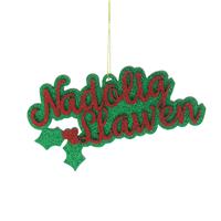 Festive Nadolig Llawen Hanging Tree Decoration