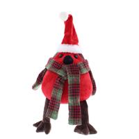Festive Tartan Robin Door Stop