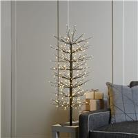 Festive Lit Twinkling Microdot Tree, 90cm, Black