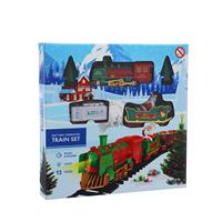 Festive Battery Operated Christmas Train Set, 13 Piece