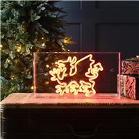 Festive Neon Welsh Dragon Sign