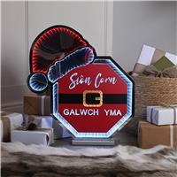 Festive Sin Corn Galwch Yma Infinity Sign, Red