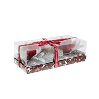 Festive Berry Twin Tealight Candle Holder, Red