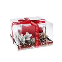 Festive Berry Candle Holder & LED Tealight, Red
