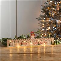 Festive Wooden Robin Advent Calendar, Brown
