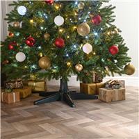 Festive Rotating Christmas Tree Base, Green