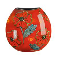 Poole Pottery Poppy Field Purse Vase, 26cm