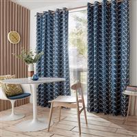 Orla Kiely Linear Stem Curtains, 117 x 183cm, Whale