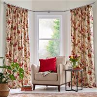Laura Ashley Gosford Curtains, 223 x 228cm, Cranberry