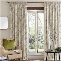 Laura Ashley Pussy Willow Curtains, 162 x 137cm, Off-White Hedgerow