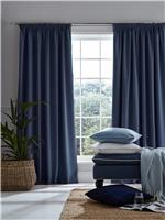 Laura Ashley Stephanie Blackout Curtains, 162 x 137cm, Midnight