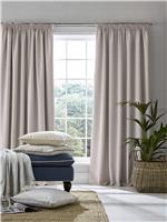 Laura Ashley Stephanie Blackout Curtains, 223 x 228cm, Dove Grey