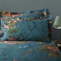 Timorous Beasties Bloomsbury Garden Oxford Pillowcase Pair, Teal