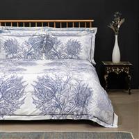 Timorous Beasties Thistle Duvet Set, King, Azure Blue