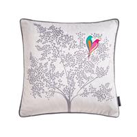 Sara Miller Love Birds Cushion, Grey
