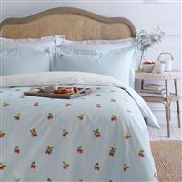 Sophie Allport Strawberries Duvet Set, King, Mist