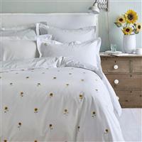 Sophie Allport Sunflower Duvet Set, Single, White