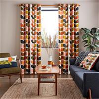 Orla Kiely Multi Stem Eyelet Curtains, 229 x 229cm, Cream