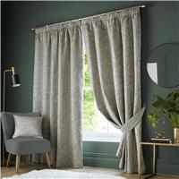 Ashley Wilde Hertford Pencil Pleat Curtains 168 x 137cm, Champagne