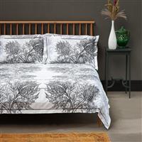 Timorous Beasties Thistle Duvet Set, Single, Carbon